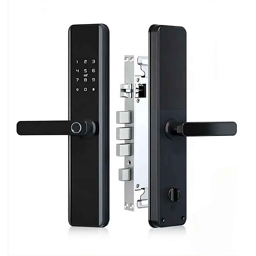 Incuietoarea smart ideal Booking, Airbnb, deschidere cu amprenta, cod, card, telefon, Wi-Fi, Bluetooth M1