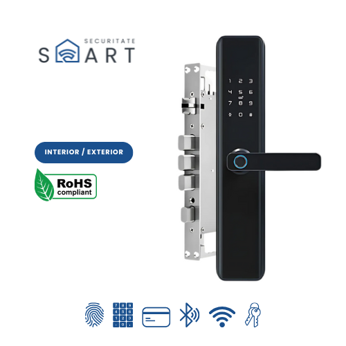 Încuietoare Smart M1 – Amprentă, Aplicație TTLock, Cod, Card