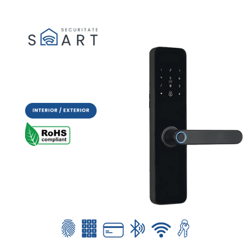 Încuietoare Smart F7 Pro – Amprentă, Aplicație TTLock, Cod, Card